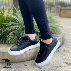 Tenis Bolichero Mujer Negro