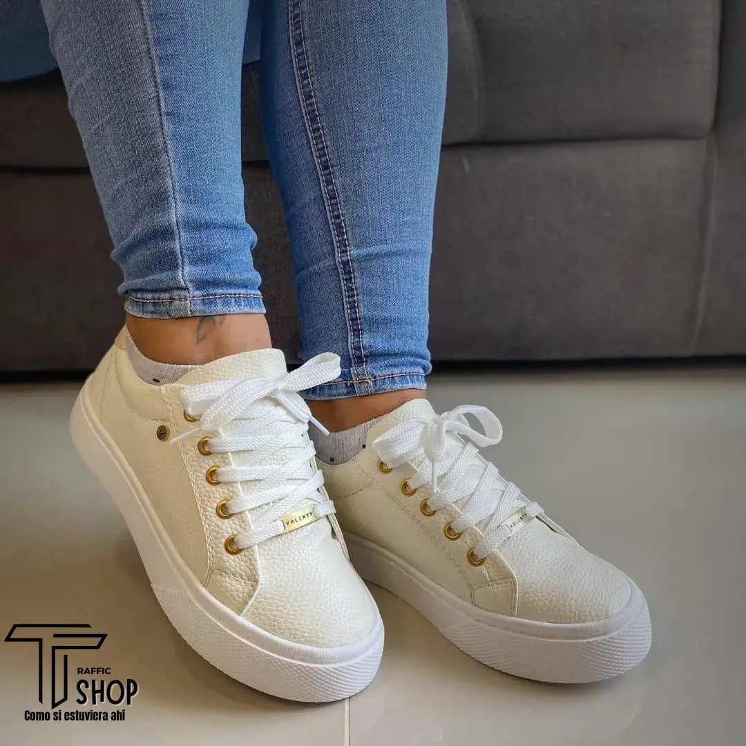 Tenis Bolichero Mujer Beige - Imagen 4